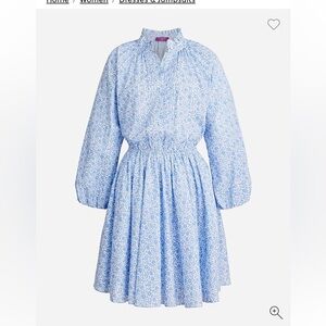 J. Crew Ruffle-collar mini dress in Liberty D'Anjo Coast fabric